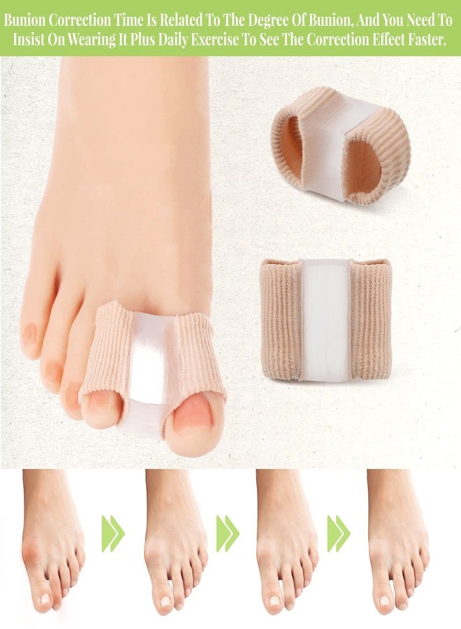 Hpmjz 4Pcs Gel Bunion Toe Separators Silicone Toe Spacers Lining with Fabric Breathable Correctors for Overlapping for Overlapping Big Alignment Corrector Spacer Protector Women Men Relieve Foot Pain - Image 5